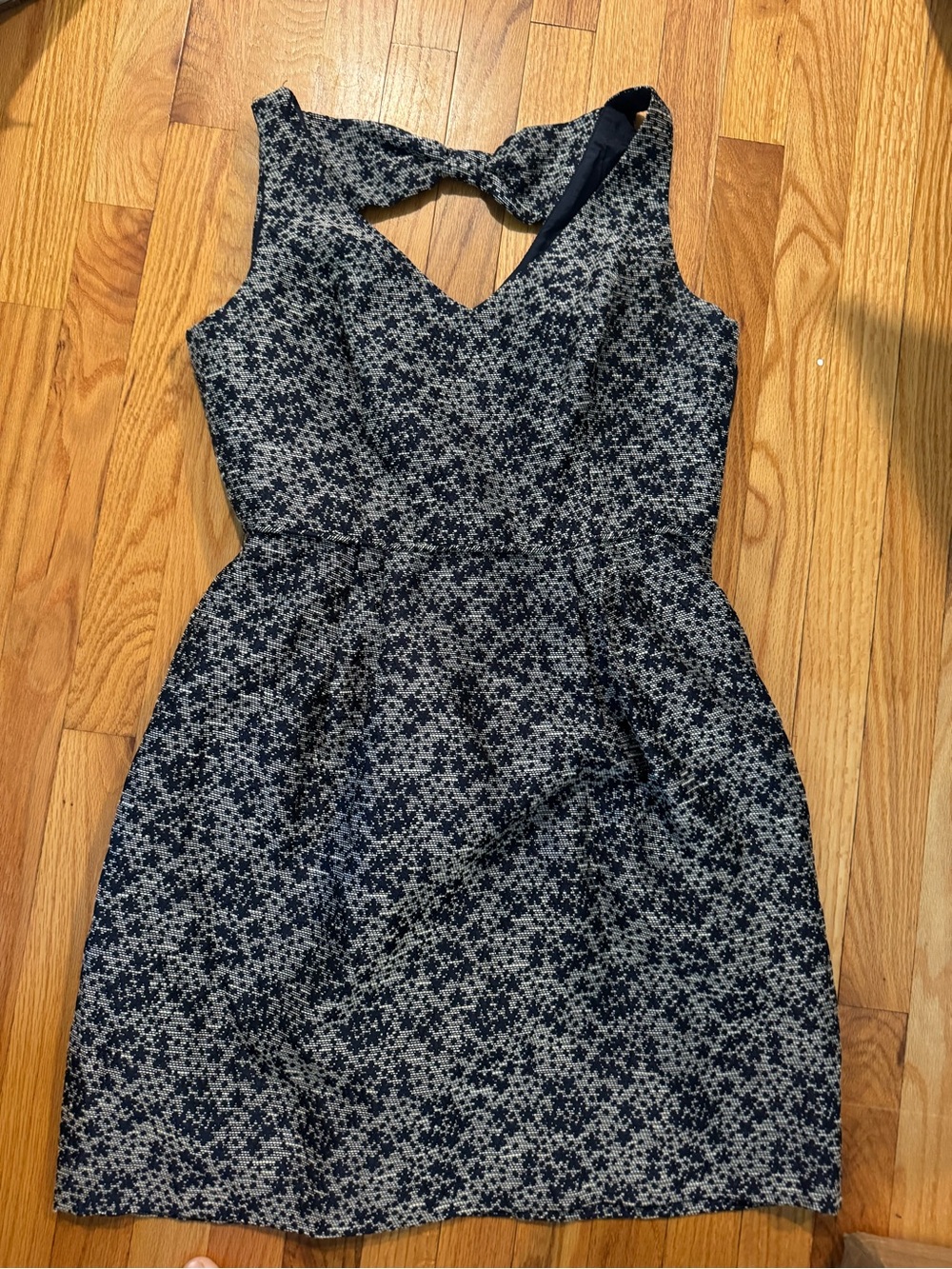 Trina Turk Navy Floral Fit-and-Flare Dress